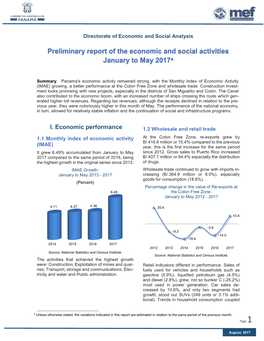 Preliminary Report of the Economic and Social Activities January to May 2017A