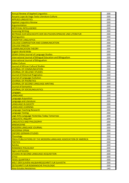 Annual Review of Applied Linguistics 200 X Anuario Lope De Vega-Texto