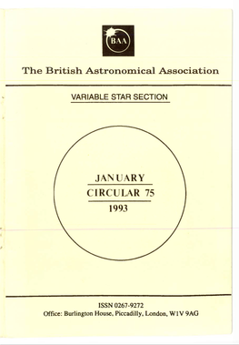 Variable Star Section Circular 75