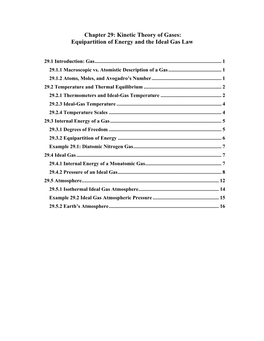 Kinetic Theory of Gases: Equipartition of Energy and the Ideal Gas Law