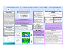 Exploring Patterns Amongst Soil Characteristics and Soil Respiration in an Agricultural Field in the Sacramento Valley, CA G