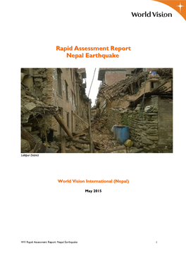 Rapi Dd Assessmen Tt Report Nepal Earthquake