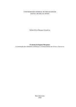 Dissertação O Cinema De Ingmar Bergman Gritos E Sussurros.Pdf