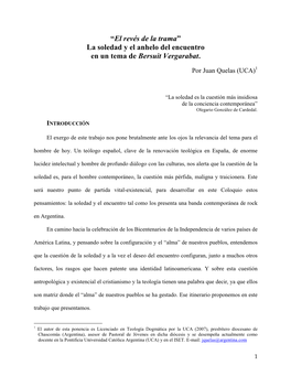 “El Revés De La Trama” La Soledad Y El Anhelo Del Encuentro En Un Tema