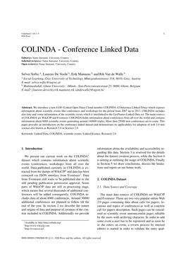 COLINDA - Conference Linked Data