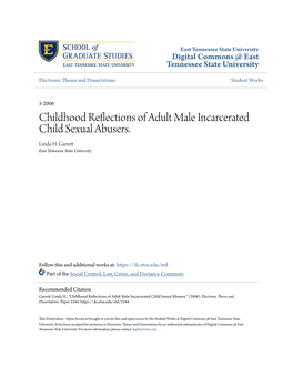 Childhood Reflections of Adult Male Incarcerated Child Sexual Abusers. Linda H