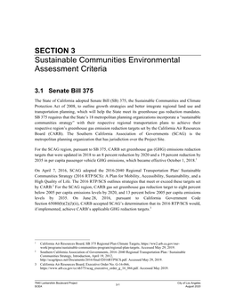 Sustainable Communities Environmental Assessment Criteria