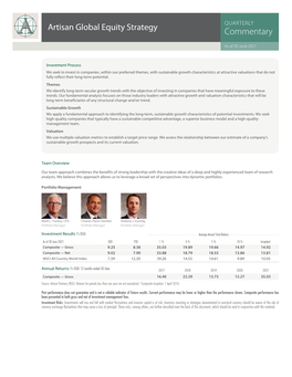 Quarterly Commentary Artisan Global Equity Strategy As of 30 June 2021