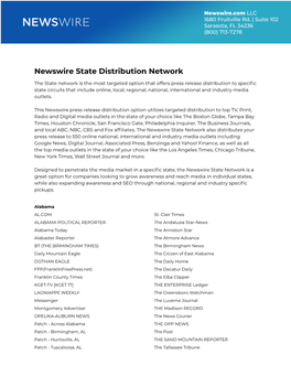 US State Distribution Network