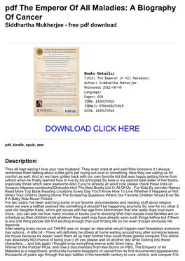 A Biography of Cancer Siddhartha Mukherjee - Free Pdf Download