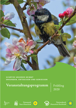 Veranstaltungsprogramm Frühling 2020 2 HERZLICH WILLKOMMEN HERZLICH WILLKOMMEN 3 Frühling 2020 Frühling 2020