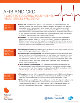 Afib and Ckd a Guide to Educating Your Patents About Stroke Prevention