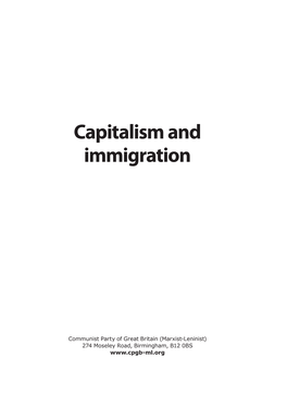 Capitalism and Immigration