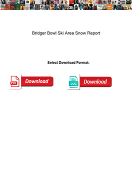 Bridger Bowl Ski Area Snow Report