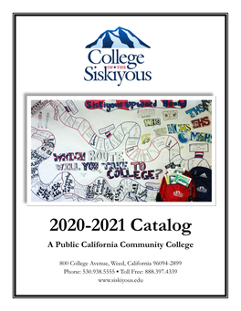 2020-2021 Catalog a Public California Community College