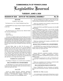 Legislative Journal