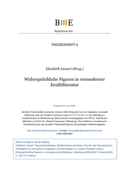 Haferland: Figurentypik Im ›Wolfdietrich A‹ Unterschwellig: ›Tu Das Auf Keinen Fall‹ (Oder Umgekehrt)