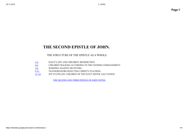 The Second Epistle of John