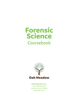 Forensic Science Coursebook