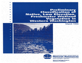 Preliminary Classification of Native, Low Elevation, Freshwater Wetland