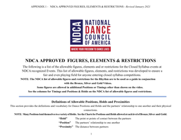 Ndca Approved Figures, Elements & Restrictions