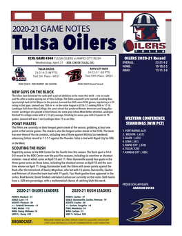 2020-21Game Notes