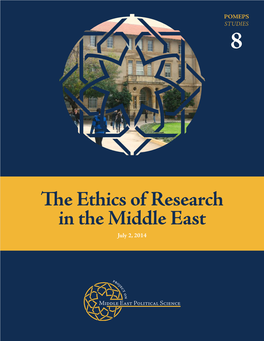 The Ethics of Research in the Middle East July 2, 2014 Contents