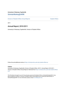 Annual Report, 2010-2011