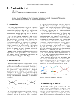 Top Physics at the LHC P