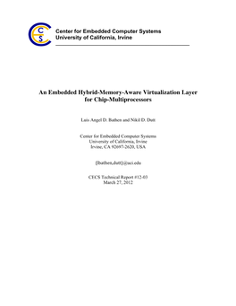 An Embedded Hybrid-Memory-Aware Virtualization Layer for Chip-Multiprocessors