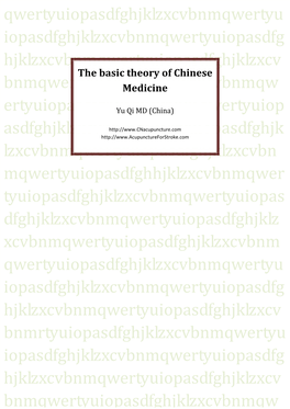 The Basic Theory of Chinese Medicine