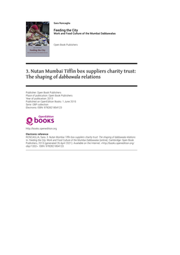 3. Nutan Mumbai Tiffin Box Suppliers Charity Trust: the Shaping of Dabbawala Relations