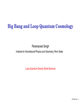 Big Bang and Loop Quantum Cosmology