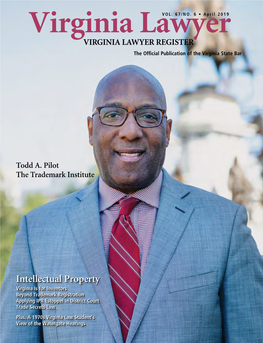VIRGINIA LAWYER REGISTER the Official Publication of the Virginia State Bar