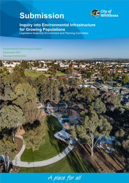 Submission Inquiry Into Environmental Infrastructure for Growing Populations Legislative Assembly Environment and Planning Committee