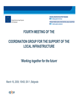 Fourth Meeting of the Coordination Group for The