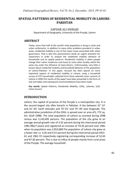 Pakistan Geographical Review, Vol.70, No.2, December