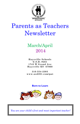 Parents As Teachers Newsletter