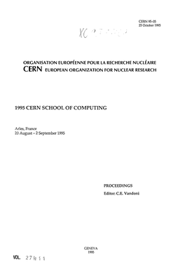 1995 Cern School of Computing
