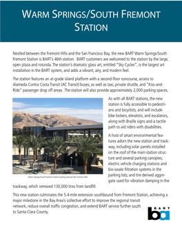 Warm Springs/South Fremont Station