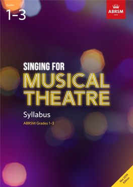 Singing for Musical Theatre Syllabus, Grades