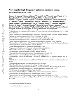 Very Regular High-Frequency Pulsation Modes in Young Intermediate-Mass Stars