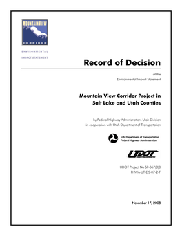 Record of Decision