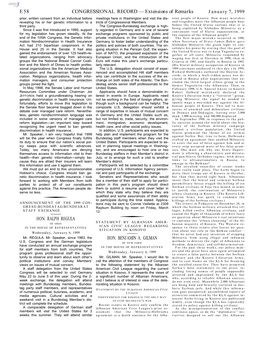 Extensions of Remarks E58 HON. RALPH REGULA HON. BENJAMIN A. GILMAN