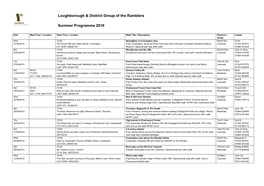 Loughborough & District Group of the Ramblers Summer