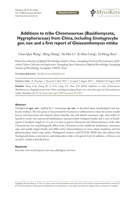 Basidiomycota, Hygrophoraceae) from China