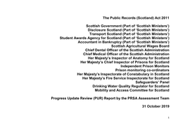 (PUR) Final Report by the PRSA Assessment Team for the Scottish