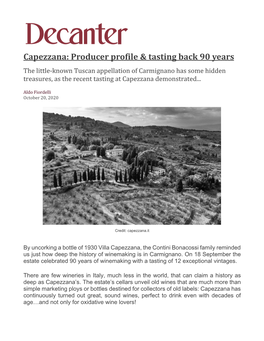 Capezzana: Producer Profile & Tasting Back 90 Years