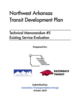Northwest Arkansas Transit Development Plan