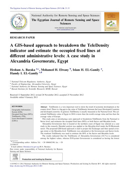 A GIS-Based Approach to Breakdown the Teledensity Indicator And